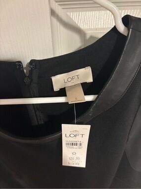 LOFT Women's Black Dress Size 8 new with tags